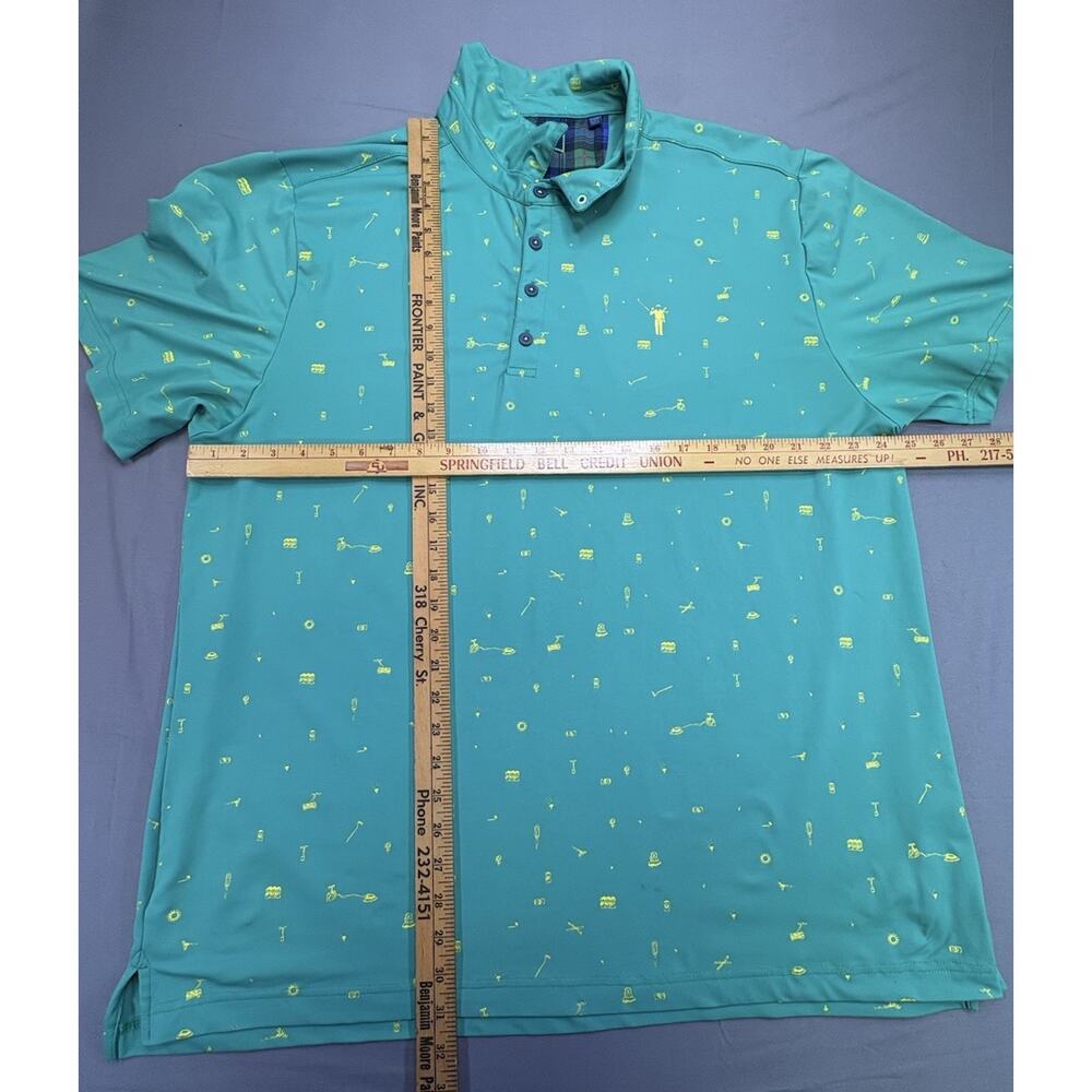 William Murray Green Yellow Performance Golf Men’s Polo Shirt Sz XX-Large (XXL) - Picture 3 of 9